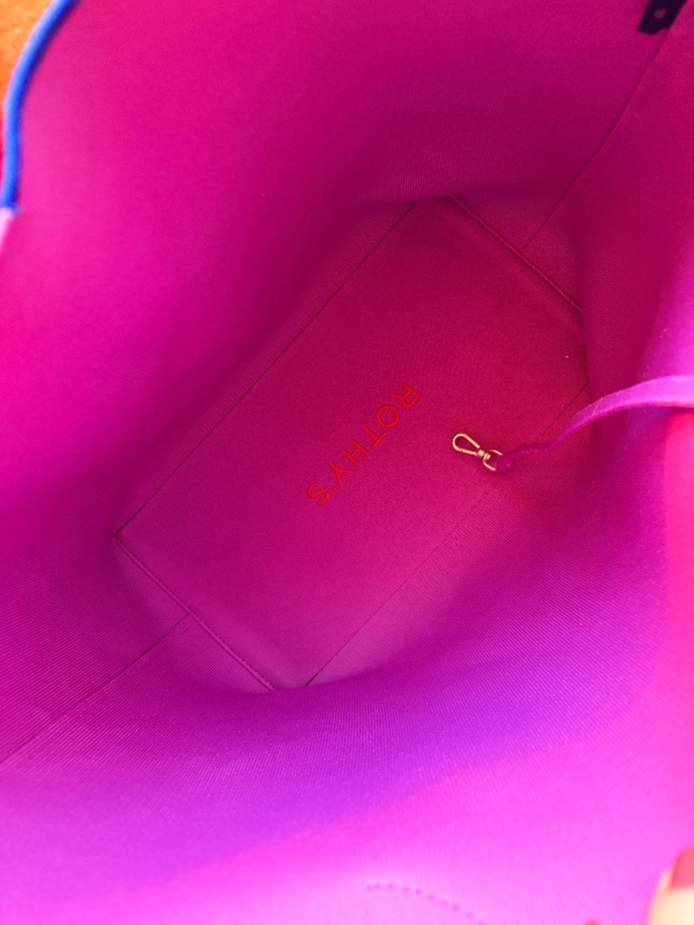 Rothy's Salsa Red / Lavender Lightweight Tote - Picture 3 of 5